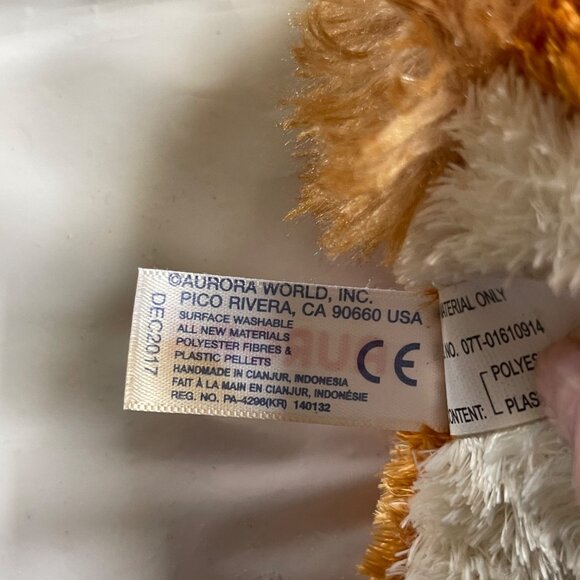 Aurora Plush Squirrel Stuffed Animal Toy 7" Brown & White Polyester Fibers - Picture 6 of 8